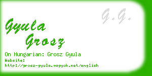 gyula grosz business card